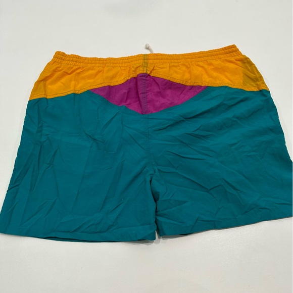 MTO Surf Y2K 90’s Nylon Vibrant Swim Drawstring Shorts Men’s size XL - Picture 3 of 7